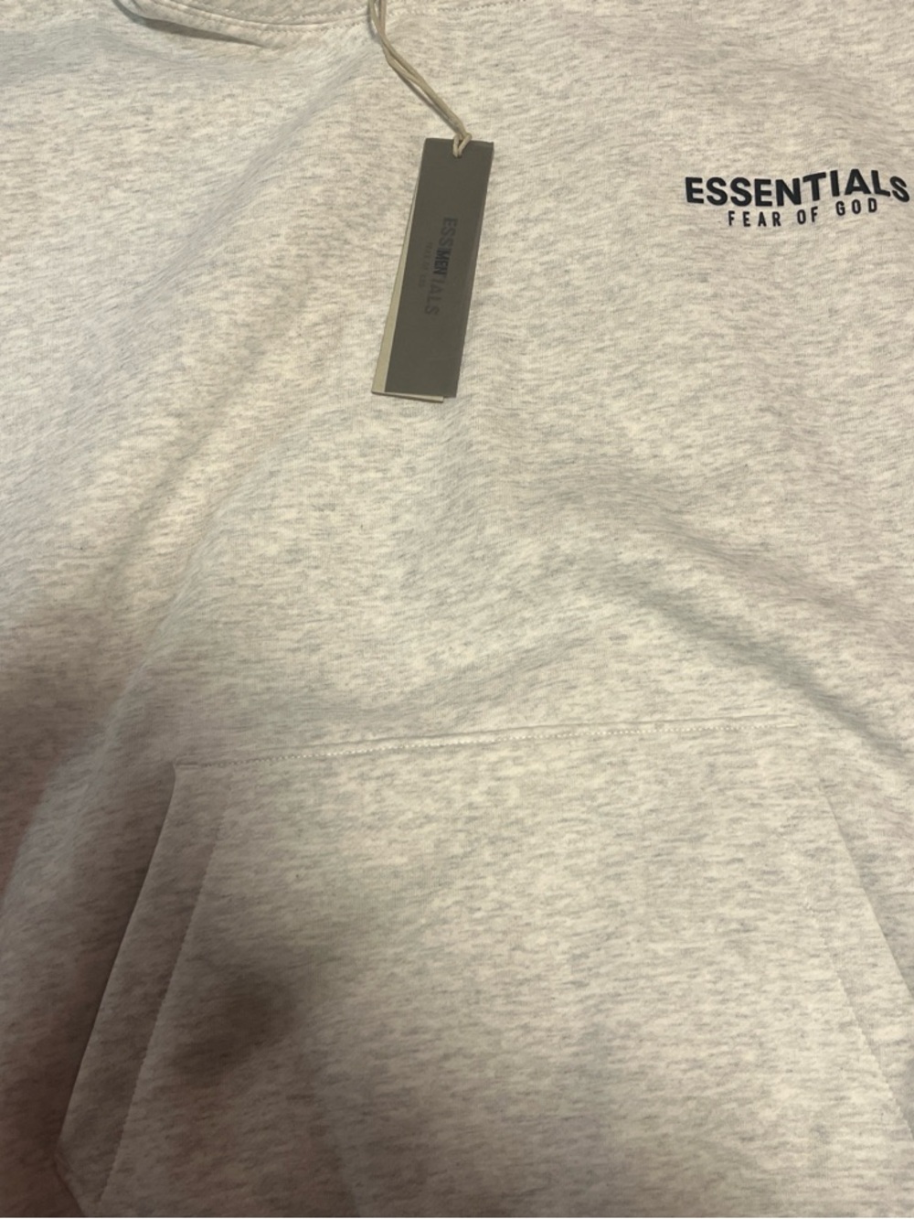 Essentials Light Heather Grey Pullover Hoodie